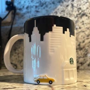 Starbucks Collector Relief Series New York Skyline Taxi Coffee Tea Mug 16oz